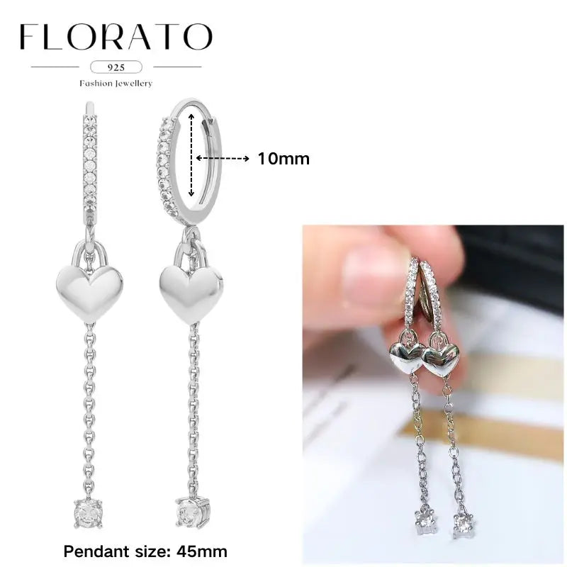 Earrings Chain Tassel Pendant Zircon