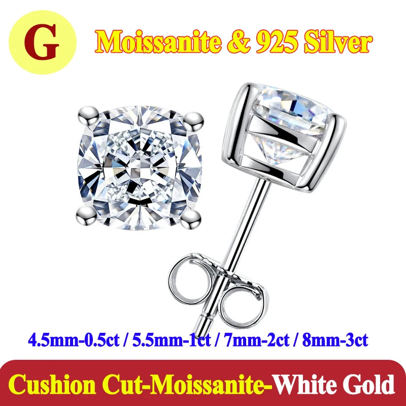 Luxury 0.5-3 Carats Marquise Heart Pear Moissanite Women Diamond Earring