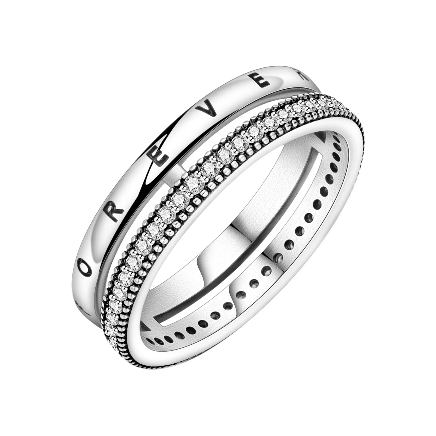 Original 925 Sterling Silver Simple Colorful Zircon