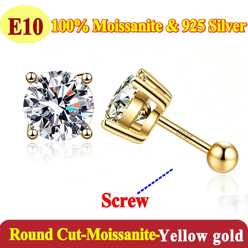 Luxury 0.5-3 Carats Marquise Heart Pear Moissanite Women Diamond Earring
