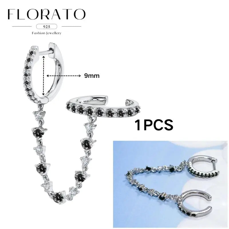 Earrings Chain Tassel Pendant Zircon