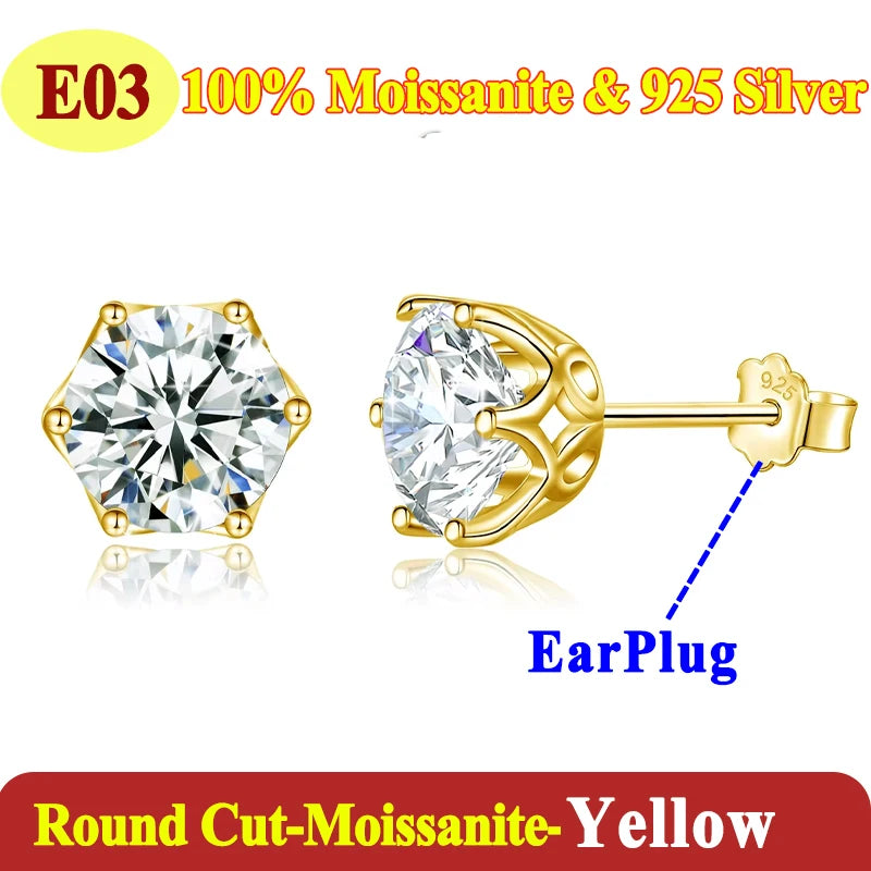 Luxury 0.5-3 Carats Marquise Heart Pear Moissanite Women Diamond Earring