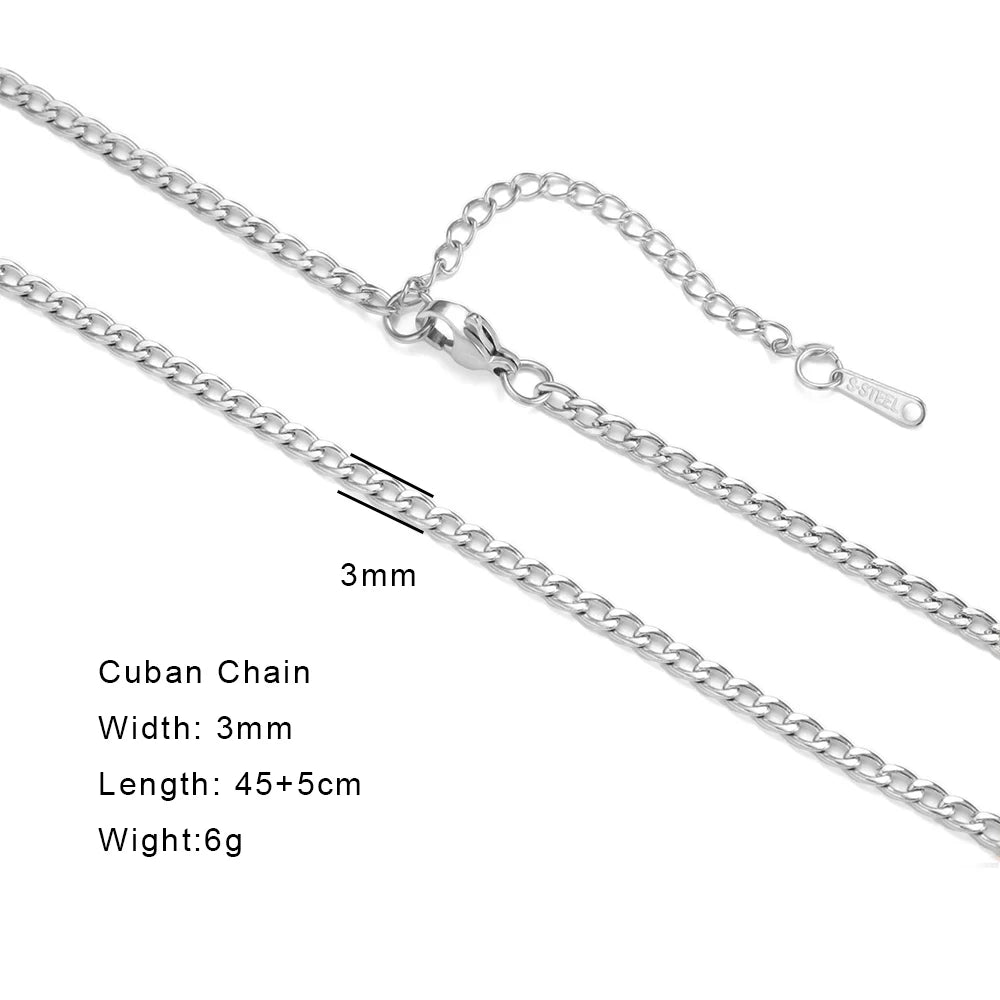Gold Color Chain Necklace Women Minimalist Cuban Paperclip