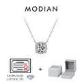 Square & Round Halo Moissanite 925 Sterling Silver Pendant