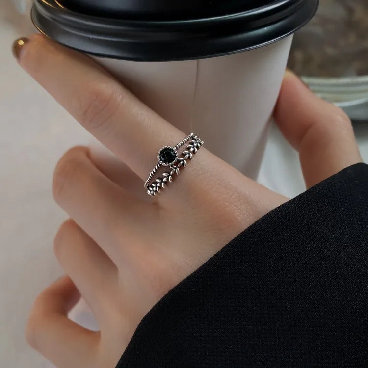 925 Sterling Silver Irregular Ring for Women Geometry Versatile Minimalism