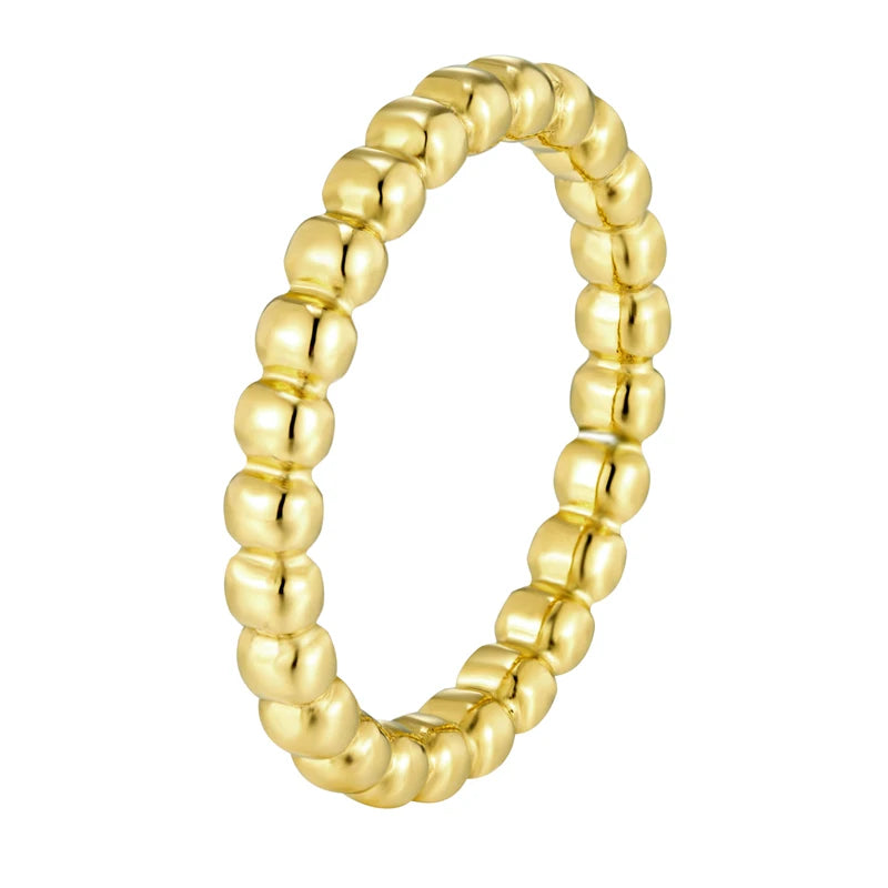 Gold Color Beads Ring For Women