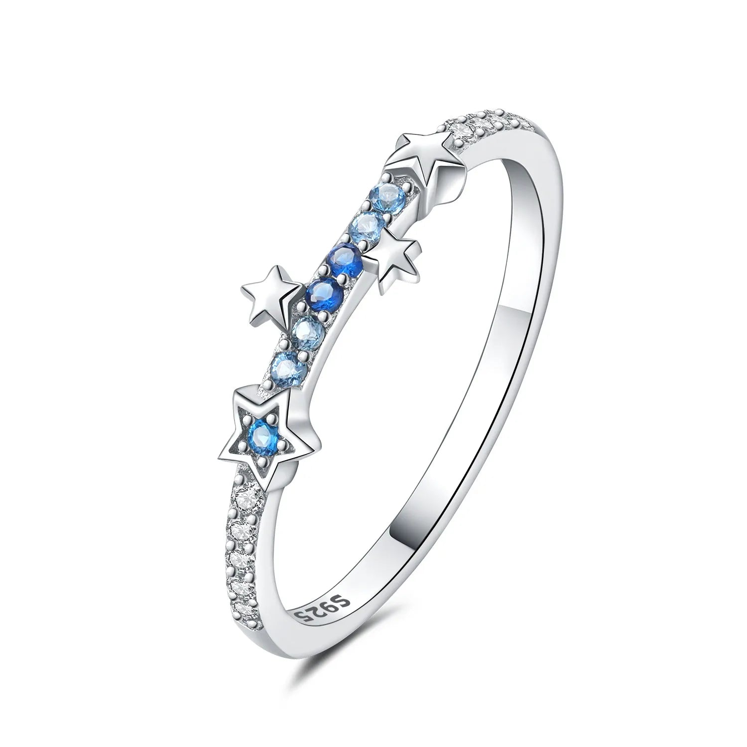 Original 925 Sterling Silver Simple Colorful Zircon