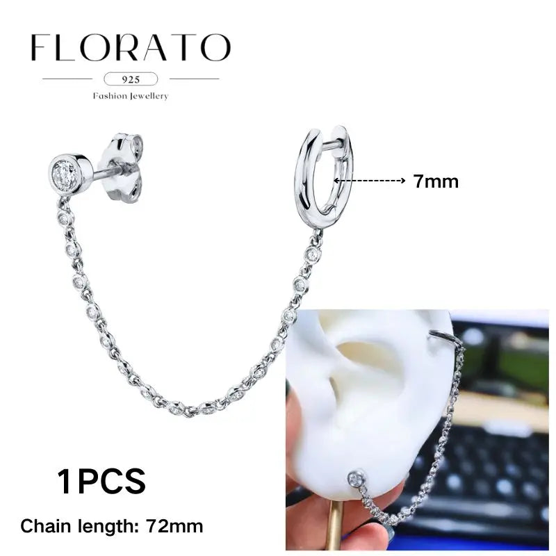Earrings Chain Tassel Pendant Zircon