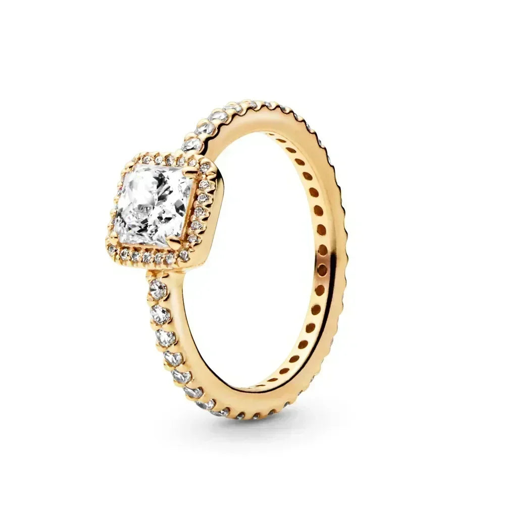 925 sterling silver exquisite gold series ring