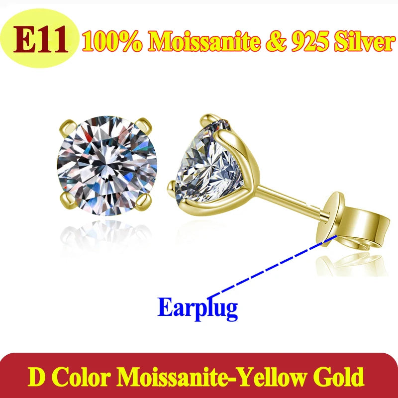 Luxury 0.5-3 Carats Marquise Heart Pear Moissanite Women Diamond Earring