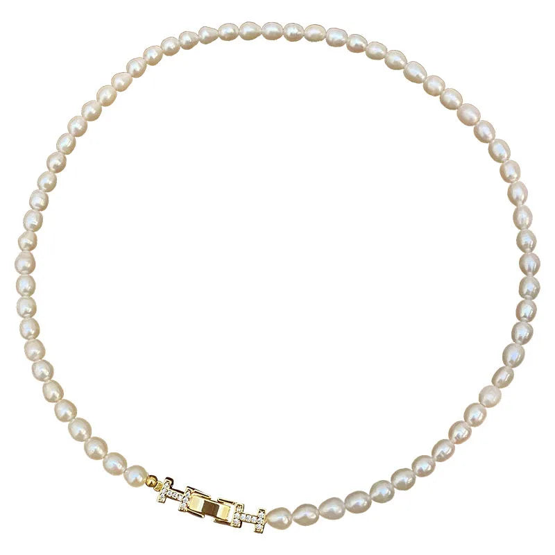 100% Natural Freshwater Pearl 14K Gold Filled Lady Necklace