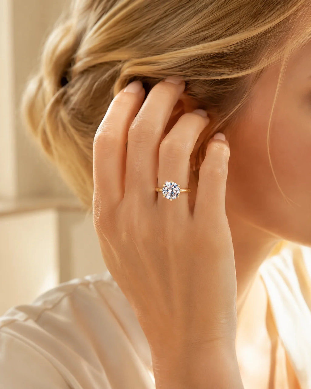 3CT Yellow Gold Plated ring