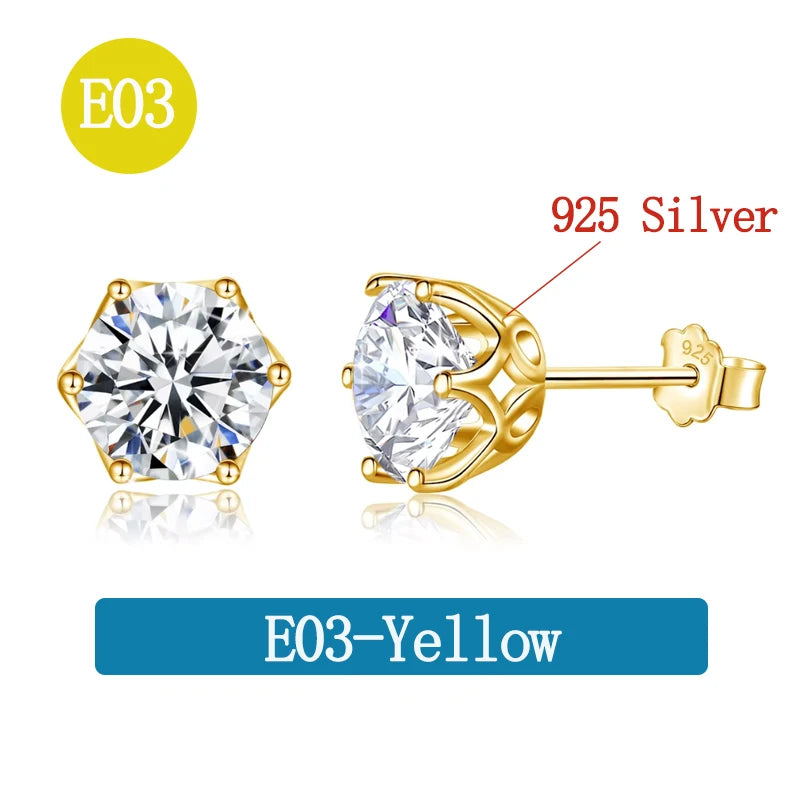 Various Styles Moissanite Earring for Women Original 925 Sterling Silver Jewelry Eye-catching Women's Moissanite Diamond Earring