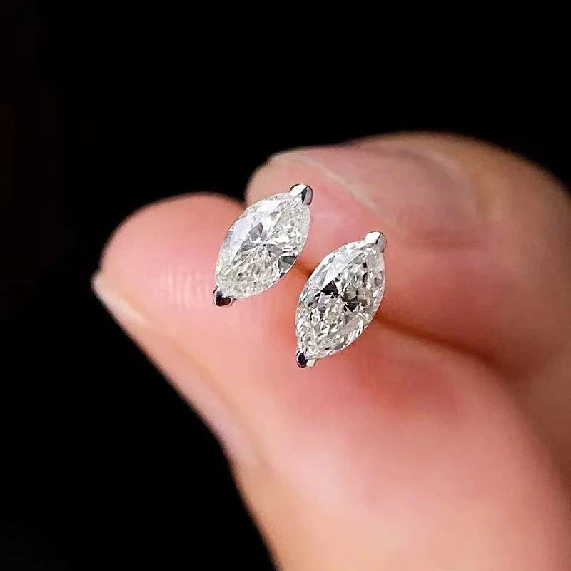Luxury 0.5-3 Carats Marquise Heart Pear Moissanite Women Diamond Earring