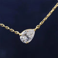 1-3CT Pear Cut Moissanite Pendant Necklace S925 Silver East West Solitaire Water Drop Diamond Neck