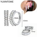 Sterling Silver White Crystal Earrings
