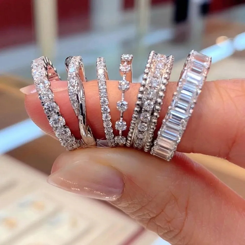 Exquisite Luxury Korean Stainless Steel Rings Korean