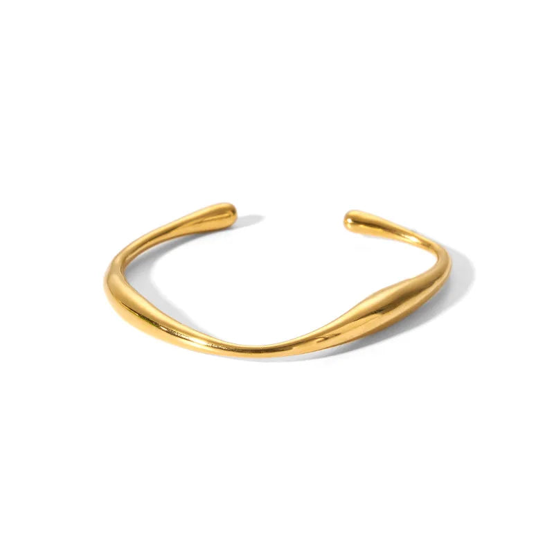Waterproof Cubic Zirconia Bangles Stainless Steel Bracelets Tarnish Free  Jewelry for Women