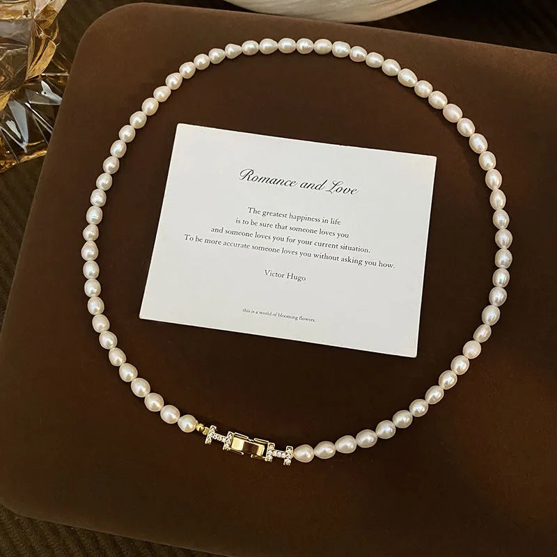 100% Natural Freshwater Pearl 14K Gold Filled Lady Necklace