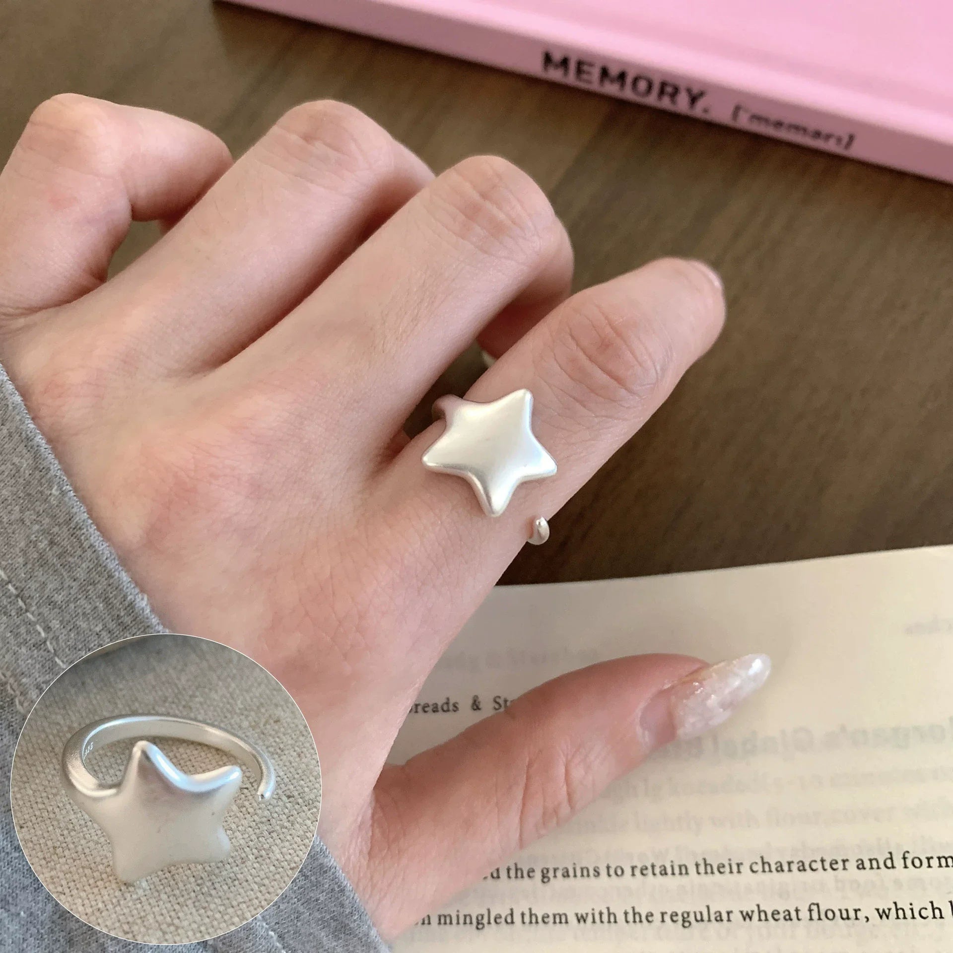 925 Sterling Silver Irregular Ring for Women Geometry Versatile Minimalism