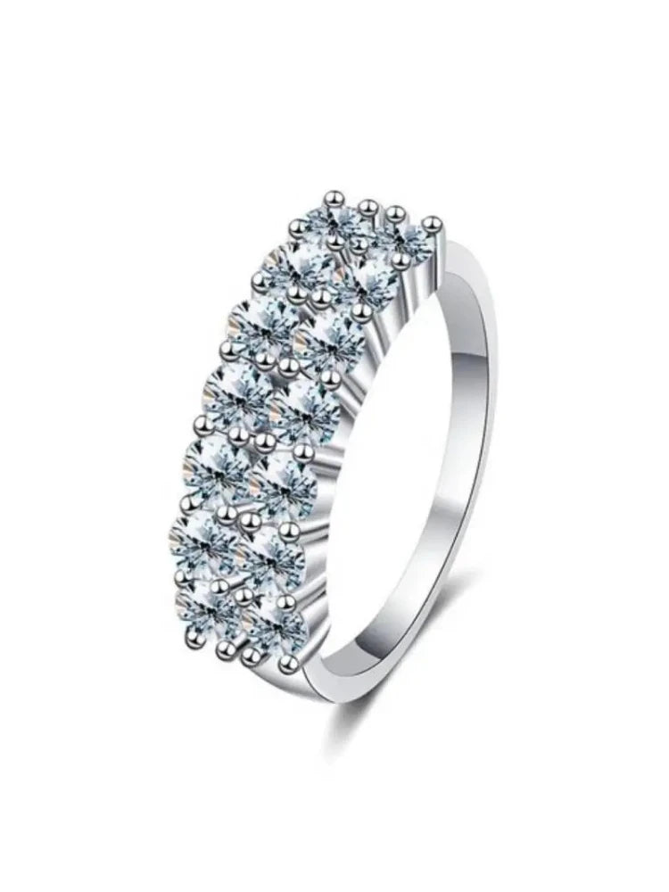 1.4ct Moissanite Diamond Ring for Women 925 Sterling Sliver