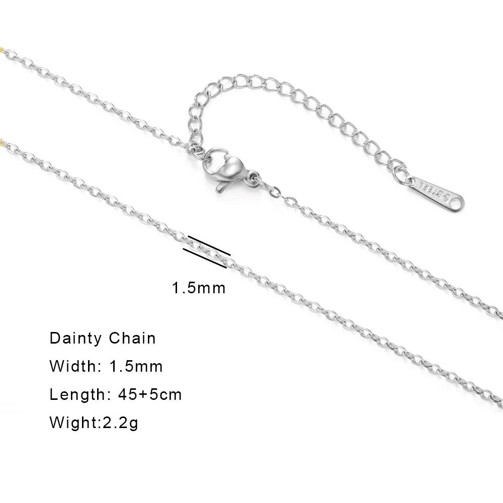 Gold Color Chain Necklace Women Minimalist Cuban Paperclip
