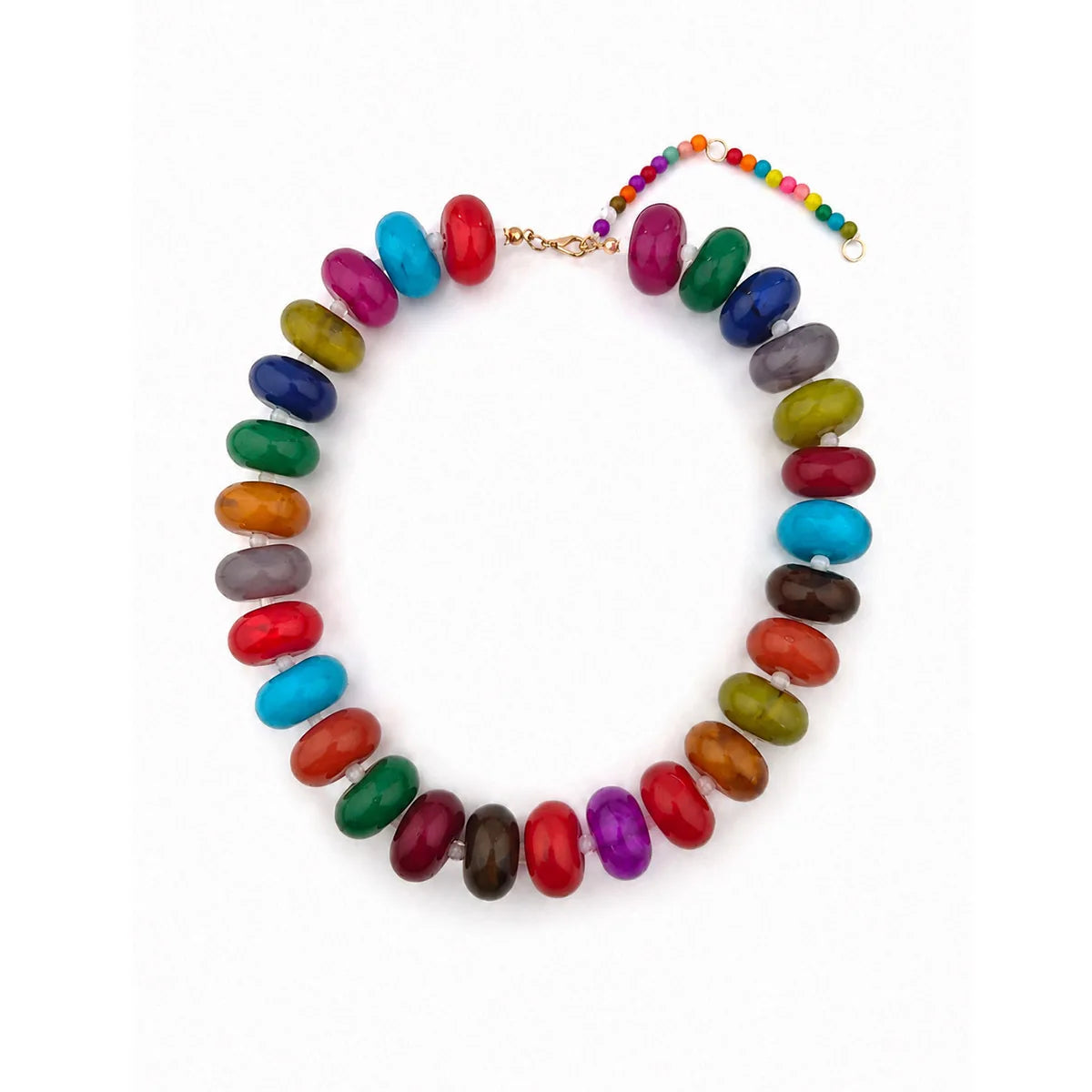 Bohemian Fashion Casual Dopamine Resin Bead Necklace Charms Chunky