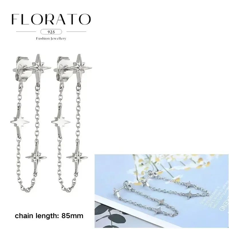 Earrings Chain Tassel Pendant Zircon