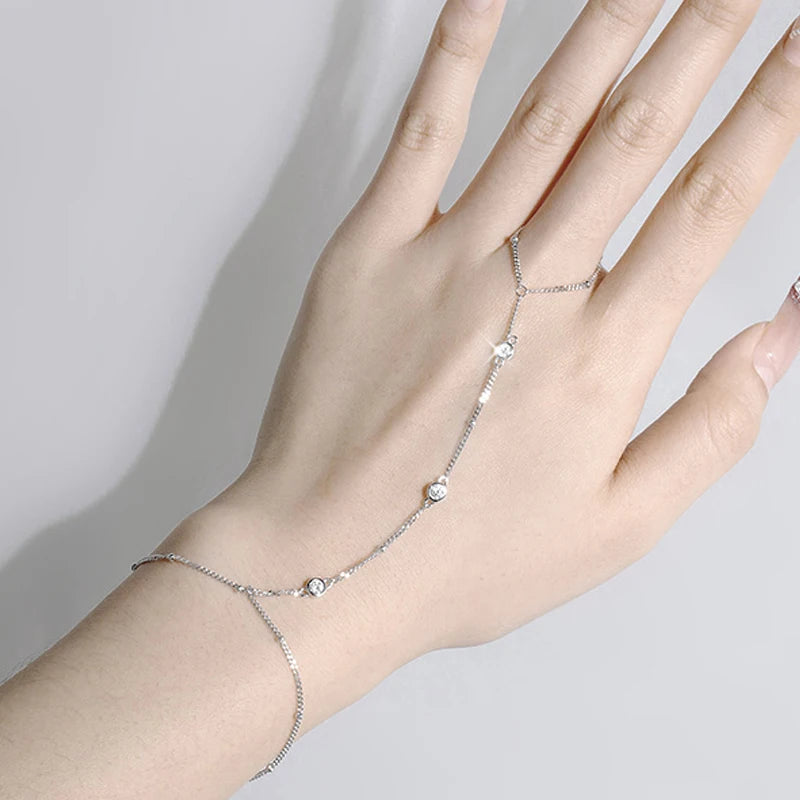 3MM Moissanite Bracelet 925 Sterling Silver Plated 18K