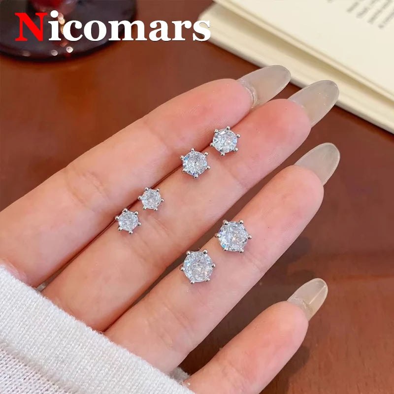 Various Styles Moissanite Earring for Women Original 925 Sterling Silver Jewelry Eye-catching Women's Moissanite Diamond Earring
