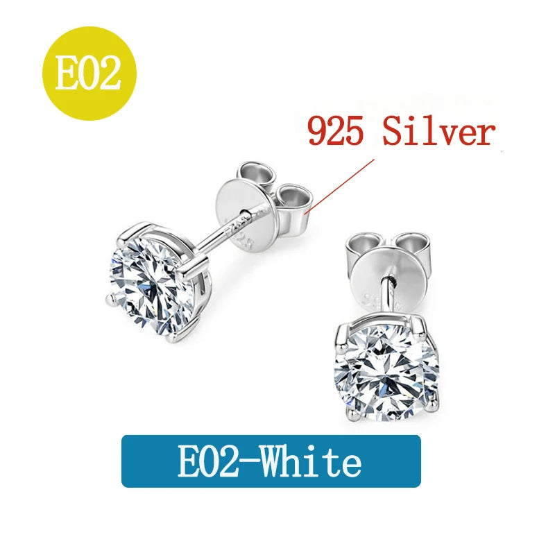 Various Styles Moissanite Earring for Women Original 925 Sterling Silver Jewelry Eye-catching Women's Moissanite Diamond Earring