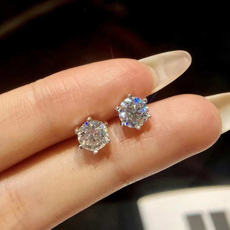 Various Styles Moissanite Earring for Women Original 925 Sterling Silver Jewelry Eye-catching Women's Moissanite Diamond Earring