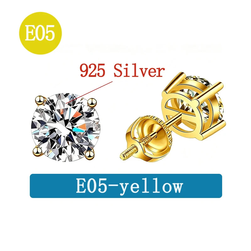 Various Styles Moissanite Earring for Women Original 925 Sterling Silver Jewelry Eye-catching Women's Moissanite Diamond Earring