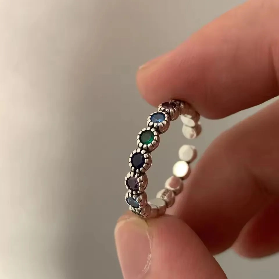 925 Sterling Silver Irregular Ring for Women Geometry Versatile Minimalism