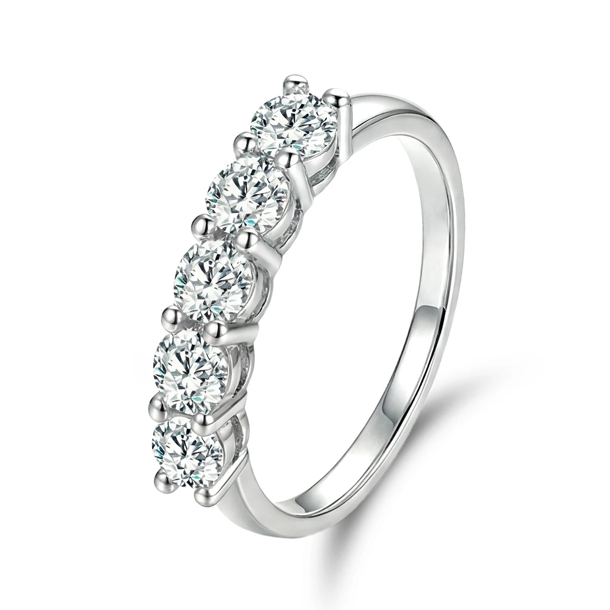 925 Sterling Silver Gorgeous Shiny Round Zircon Ring