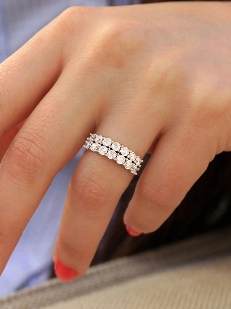 1.4ct Moissanite Diamond Ring for Women 925 Sterling Sliver