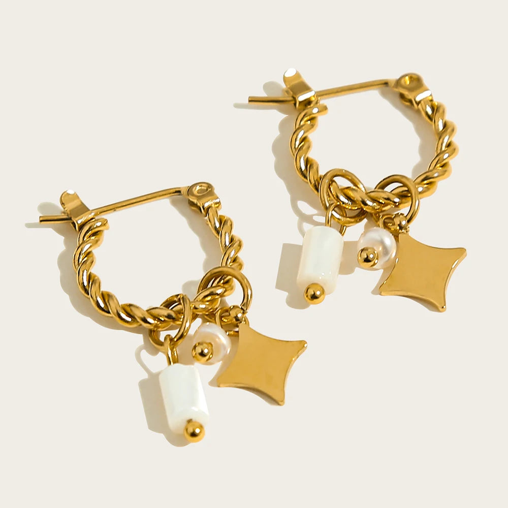 18K Gold Plated Hoop Earrings