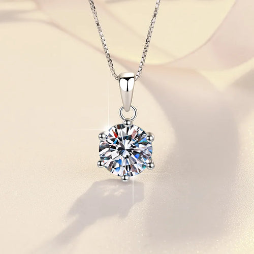 1Carat Genuine Moissanite Pendant Necklace