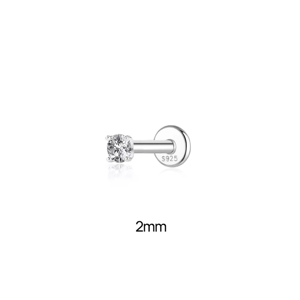 0.5-1.2 Carat D Color Moissanite Ear Stud Earrings For Women 925 Sterling Silver Sparkling