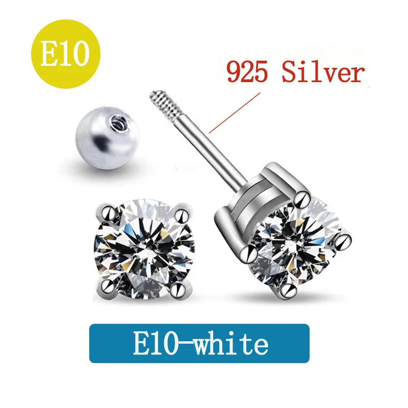 Various Styles Moissanite Earring for Women Original 925 Sterling Silver Jewelry Eye-catching Women's Moissanite Diamond Earring