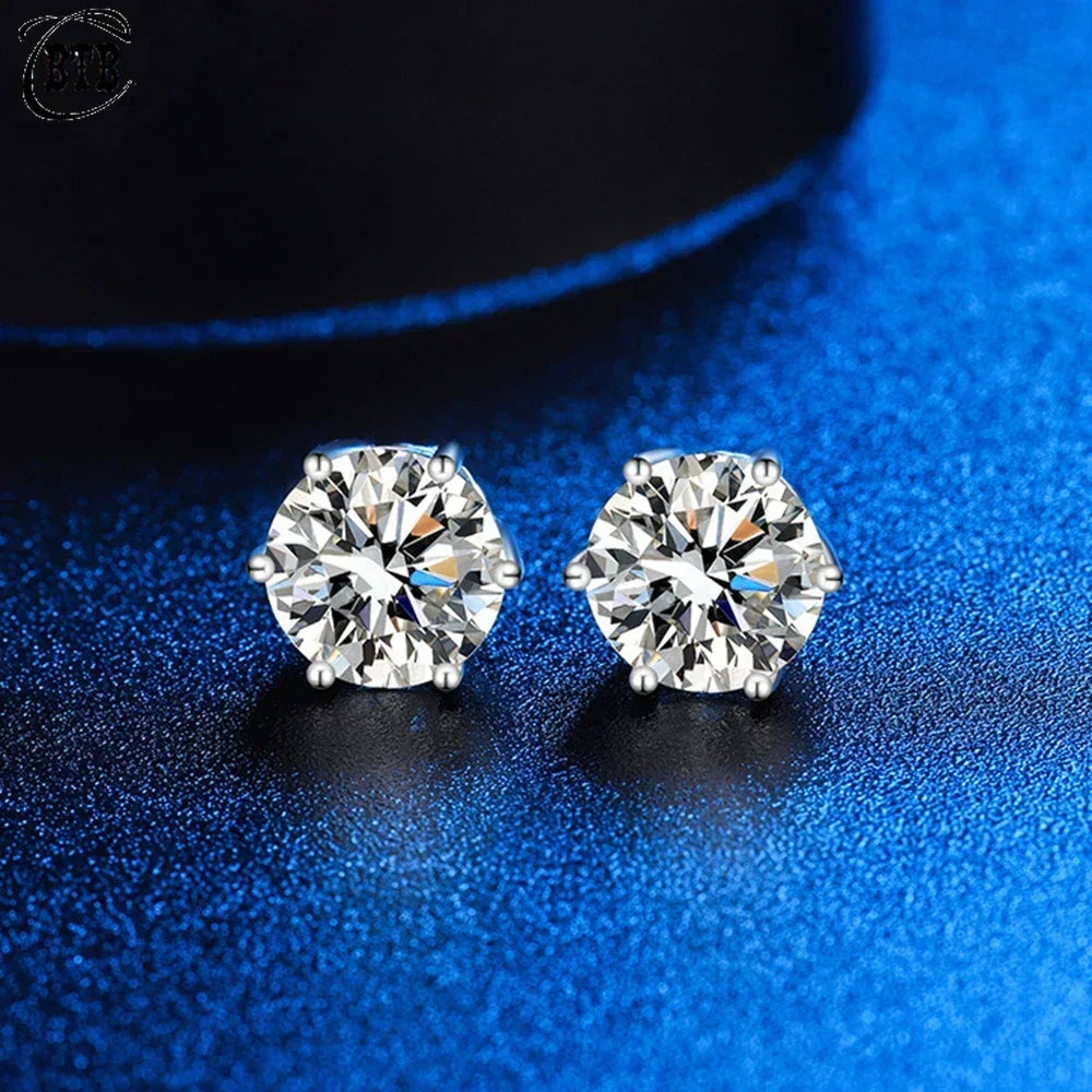Angel S925 Sterling Silver D Color Moissanite Earrings