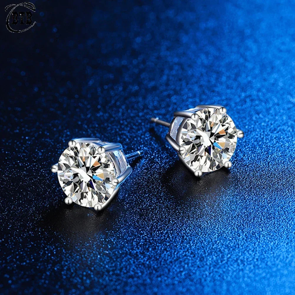 Angel S925 Sterling Silver D Color Moissanite Earrings
