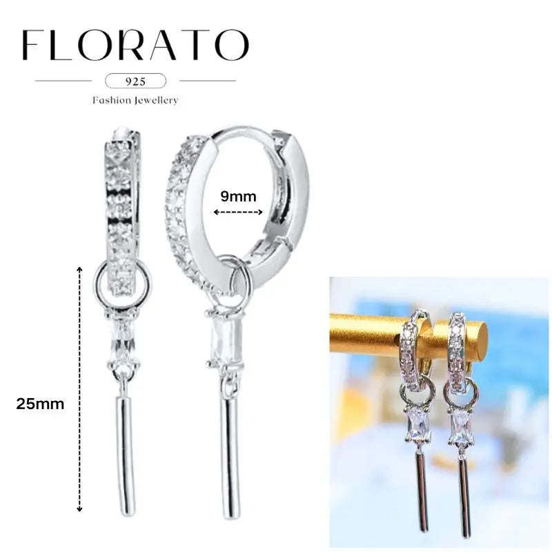 Earrings Chain Tassel Pendant Zircon