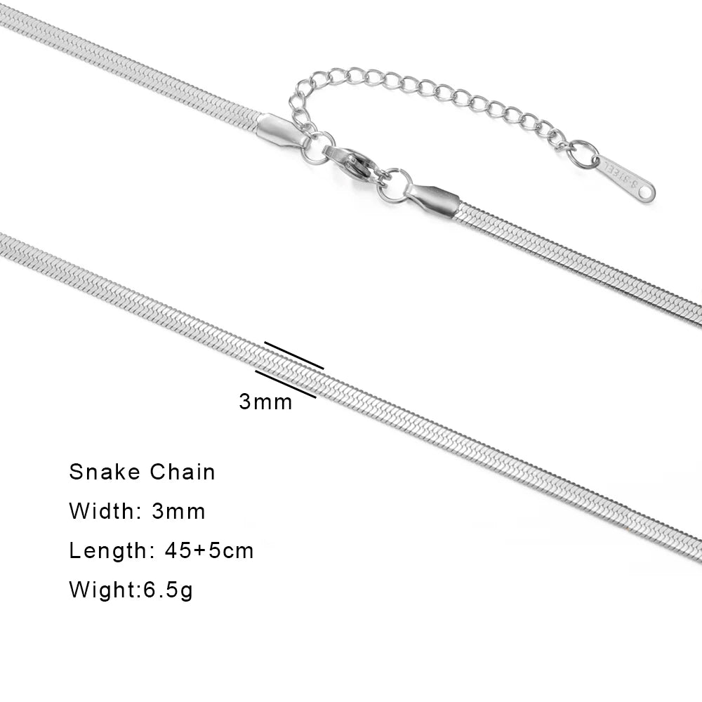 Gold Color Chain Necklace Women Minimalist Cuban Paperclip
