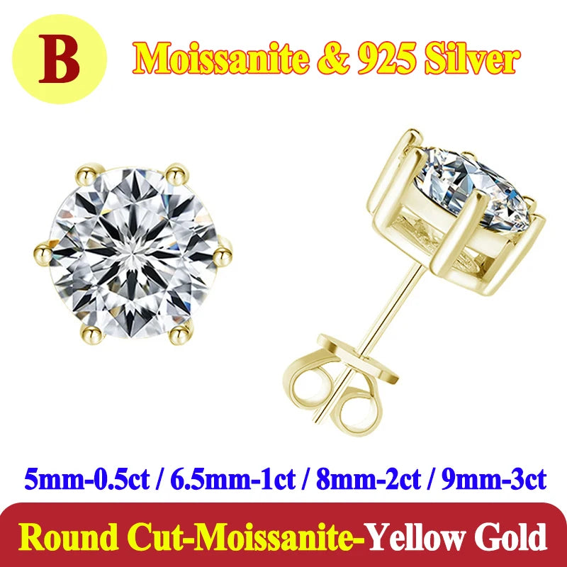 Luxury 0.5-3 Carats Marquise Heart Pear Moissanite Women Diamond Earring