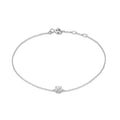 Sterling Silver INS Horse's Eye Zircon Charm Bracelet