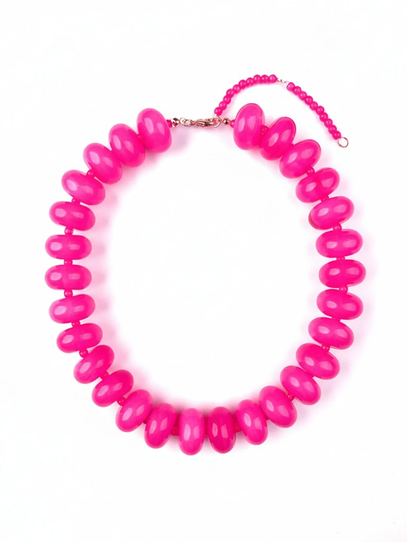 Bohemian Fashion Casual Dopamine Resin Bead Necklace Charms Chunky