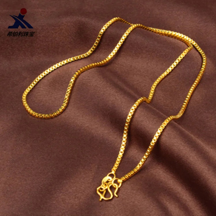 Necklace 24K Gold - Shiny links,