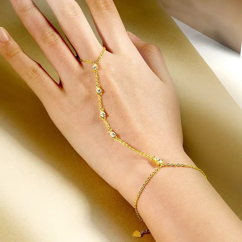 Moissanite Luxury Chain Lab Diamond S925 Sterling Silver Plated 18K Jewelry
