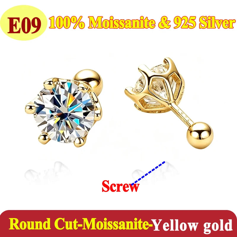 Luxury 0.5-3 Carats Marquise Heart Pear Moissanite Women Diamond Earring